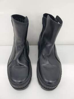 Women Puma Black Leather Ankle Boots Size-8