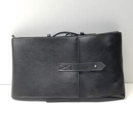 Black Leather Pocket Kit Messenger Pouch