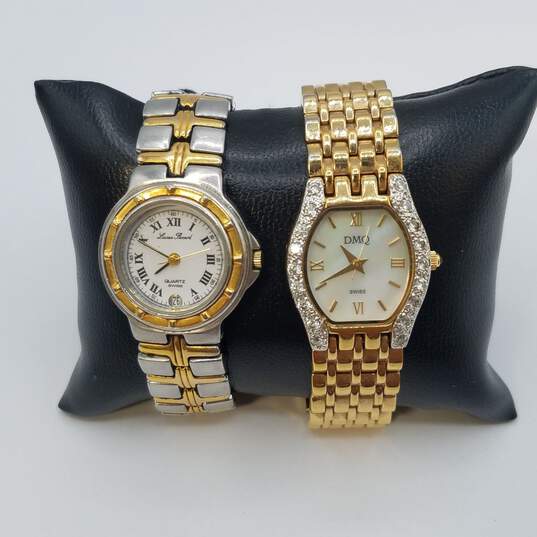 Lucian Piccard 2 Tone Swiss Quartz & DMQ Swiss Quartz with Crystal Bezel Ladies Watch Collection image number 1