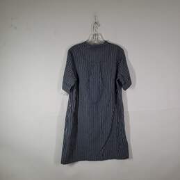 NWT Womens Striped Quarter-Zip Short Sleeve Knee Length Shift Dress Size 12 alternative image
