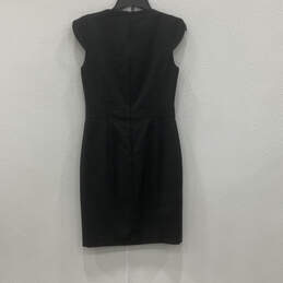 Womens Black Short Cap Sleeve Lolo Stretch Sheath Dress Size 8