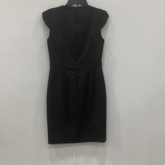 Womens Black Short Cap Sleeve Lolo Stretch Sheath Dress Size 8 image number 1