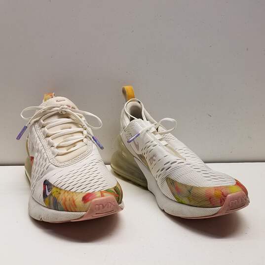 Nike Air Max 270 White Floral Women's Athletic Shoes Size 8 image number 3