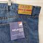IZOD Blue Cotton Blend Relaxed Fit Straight Leg Jeans Men's Size 54in x 32in NWT image number 3