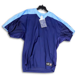 NWT Mens Blue Short Sleeve V-Neck Pullover NFL Athletic T-Shirt Size 54