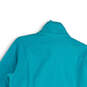 Womens Green Fleece Mock Neck Long Sleeve Pockets Full-Zip Jacket Size L image number 4