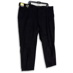 NWT Mens Black Classic Fit Iron Free Comfort Stretch Chino Pant Size 43/30
