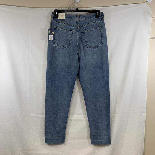 Women's Light Wash Patched Boyfriend Jeans, Sz. 4 image number 3