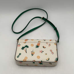 Womens Green Beige Tropical Adjustable Strap Inner Pocket Crossbody Bag alternative image