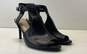 Nine West Infusion Black Leather Peep Toe Ankle Strap Pumps Women's Size 9 image number 4