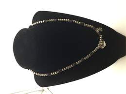 Unde 50 Leather SilverTone Breaded Pendant Necklace
