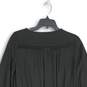 White House Black Market Womens Black Neck-Tie Long Sleeve Blouson Dress Size 4 image number 4