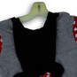 Womens Gray Short Sleeve Minnie Mouse Hooded Ears Bow T-Shirt Size Small image number 4