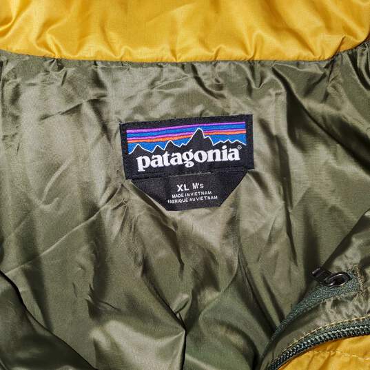 Patagonia Yellow Full Zip Puffer Jacket Men's Size XL image number 3