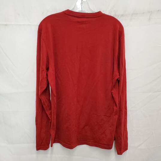 Smartwool MN's 100% Merino Wool Red Long Sleeve T-Shirt Size L image number 2