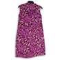 NWT Loft Womens Pink Abstract Cowl Neck Sleeveless Short Shift Dress Size 2 image number 2