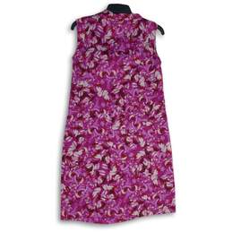 NWT Loft Womens Pink Abstract Cowl Neck Sleeveless Short Shift Dress Size 2 alternative image