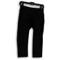 Womens Black Flat Front Elastic Waist Pull-On Capri Leggings Size Small image number 1