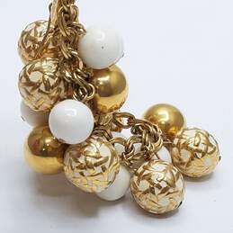 Kate Spade New York Gold Tone Bubbles & Balls 8inch Statement Bracelet 105.3g DAMAGED
