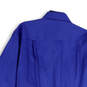 NWT Mens Blue Sateen Wrinkle Free Long Sleeve Collared Dress Shirt Size L image number 4