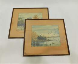 Artist Aiden Lassell Ripley Goose & Pheasant Vintage Framed Art Etching Prints