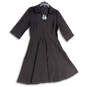 NWT Womens Black 3/4 Sleeve Surplice Neck Fit And Flare Dress Size XL image number 3