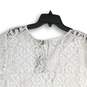 NWT Worthington Womens White Lace Round Neck Short Sleeve Blouse Top Size 2X image number 4