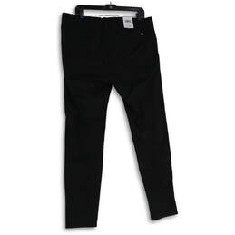 NWT Mens Black Flat Front Pockets Skinny Leg Chino Pants Size 36 alternative image