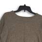 Tahari Womens Brown Crew Neck Long Sleeve Hi-Low Pullover Sweater Size Medium image number 3