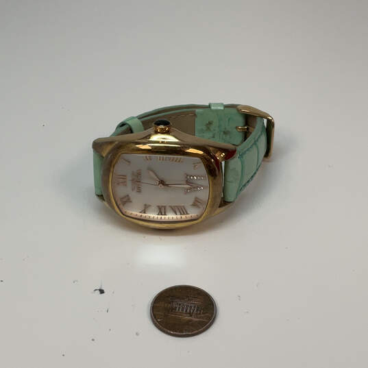 Designer Invicta 26104 Gold-Tone Green Adjustable Strap Analog Wristwatch image number 2