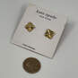 Designer Kate Spade Gold-Tone Cubic Zirconia Stone Flower Stud Earrings image number 4