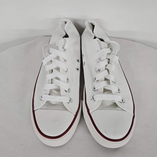 Blank Low Top Rubber Sole Casual Canvas Sneakers image number 1