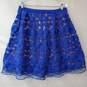 Anthropologie Eva Franco Blue Tan Midi Skirt Women's 8 image number 1