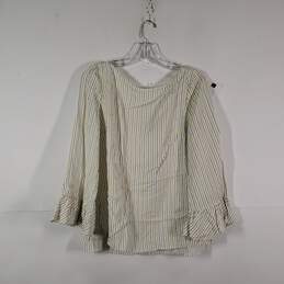 NWT Womens Striped V-Neck Long Sleeve Pullover Blouse Top Size 8 alternative image
