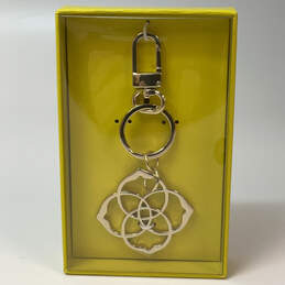 Designer Kendra Scott Gold-Tone Dira Medallion Round Ring Keychain With Box