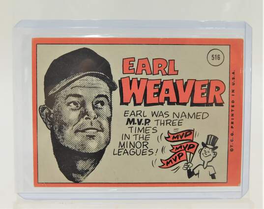 1969 HOF Earl Weaver Topps Manager Rookie Card Baltimore Orioles image number 3
