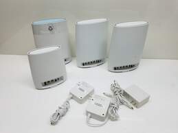 x4 Assorted Lot Orbi Satellite Routers W/x3 Power Adapters *Powered On P/R+ alternative image