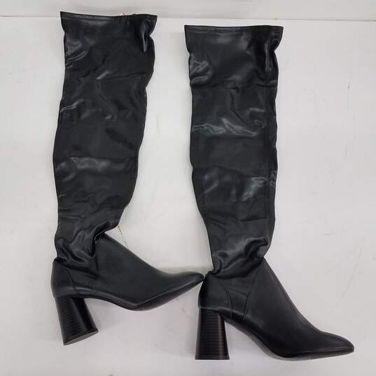 Zara Long Black High Heel Boots NWT Size 6 image number 1