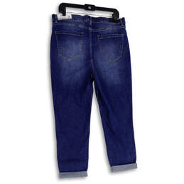 NWT Womens Blue Denim Medium Wash High Rise Skinny Leg Jeans Size 14 alternative image