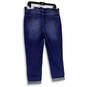 NWT Womens Blue Denim Medium Wash High Rise Skinny Leg Jeans Size 14 image number 2