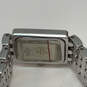 Designer Bulova Silver-Tone Rhinestone Rectangle Dial Analog Wristwatch image number 5