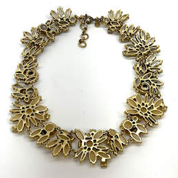 Designer J. Crew Gold-Tone Floral Prong Crystal Stone Statement Necklace alternative image