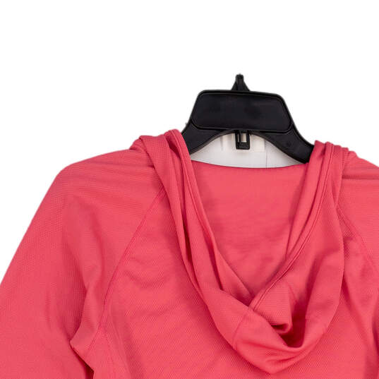 Womens Pink Long Sleeve Hooded Pullover Activewear T-Shirt Size Medium image number 4