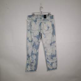 NWT Mens Light Crystal Wash Denim 5 Pocket Design Straight Leg Jeans Size 34 alternative image
