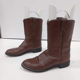 Men's Brown Leather Justin Size 10D Boots
