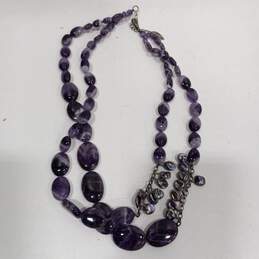 Bundle of Assorted Blue and Purple Beaded Fashion Jewelry alternative image