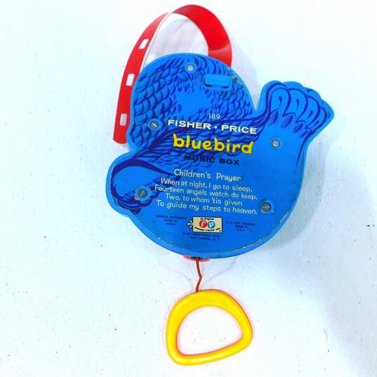 Vintage Fisher Price Toy Lot Teaching Clock, Blue Bird & Humpty Dumpty Pull Toy image number 8