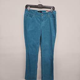 Blue Straight Leg Corduroy Jeans