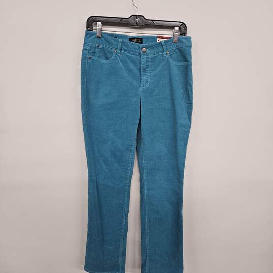 Blue Straight Leg Corduroy Jeans image number 1