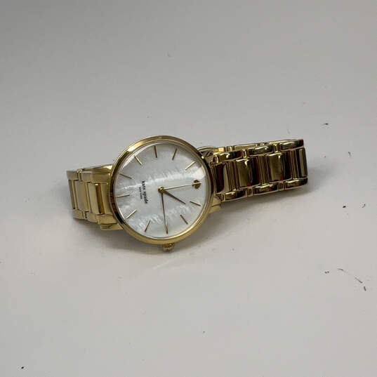 Designer Kate Spade Gold-Tone Round Dial Chain Strap Analog Wristwatch image number 2